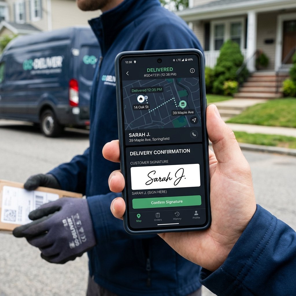 Delivery App GPS & Signature